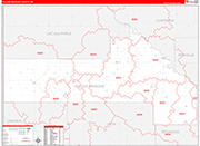Yellow Medicine County Wall Map Red Line Style